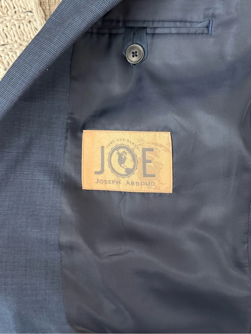 Joseph Abboud Men's Slate Blue Premium Wool Blend Two-Button Suit Set